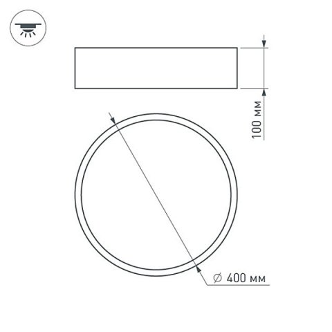 Трековый светодиодный светильник для магнитного шинопровода Arlight Mag-Laser-45-L480-27W Warm3000 032648