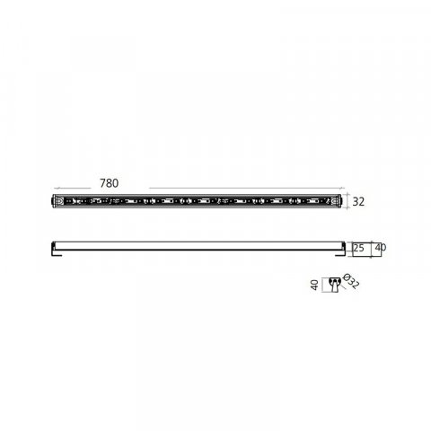 Уличный настенный светодиодный светильник Artemide Spike NL708030C0