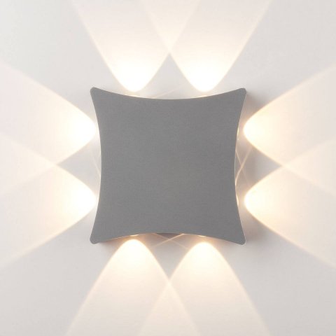 Уличный настенный светодиодный светильник Elektrostandard 1631 Techno LED серый a051824