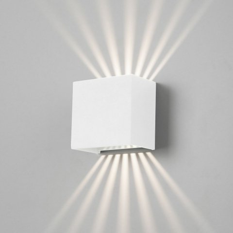 Уличный настенный светодиодный светильник Elektrostandard Sole 35149/D белый a058899