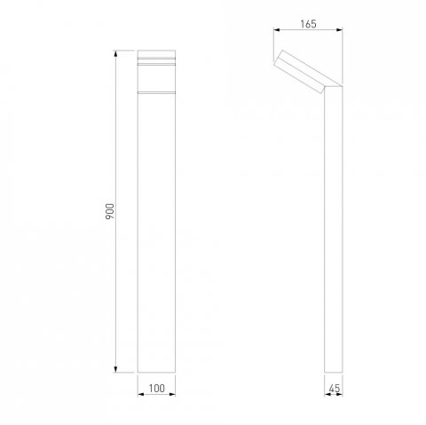 Уличный светодиодный светильник Elektrostandard Sensor 1542 Techno Led серый a053949