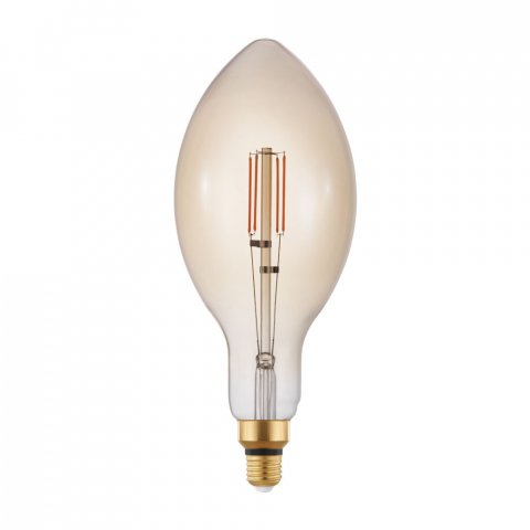Лампа светодиодная диммируемая филаментная Eglo E27 4W 2200K янтарная 12591