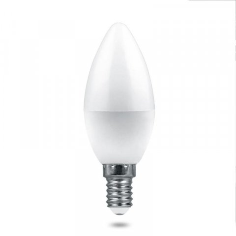 Лампа светодиодная Feron E14 7,5W 2700K Матовая LB-1307 38053