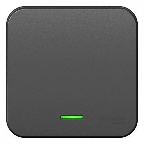 Переключатель одноклавишный проходной Schneider Electric Blanca 10A 250V с подсветкой антрацит BLNVA106116