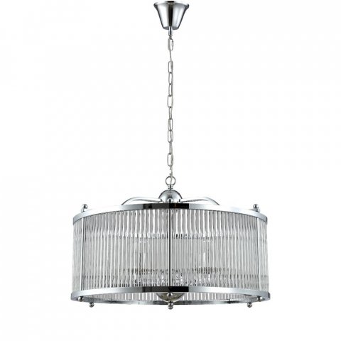 Подвесная люстра Crystal Lux Tadeo SP6 D600 Chrome/Transparente