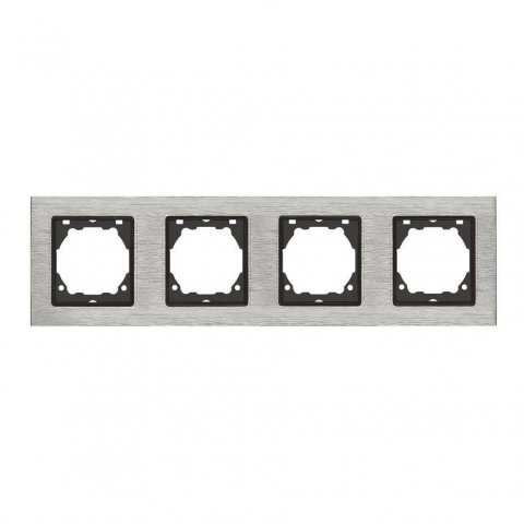 Рамка 4-постовая Vesta-Electric Exclusive Silver Metallic серебро FRM050401STA