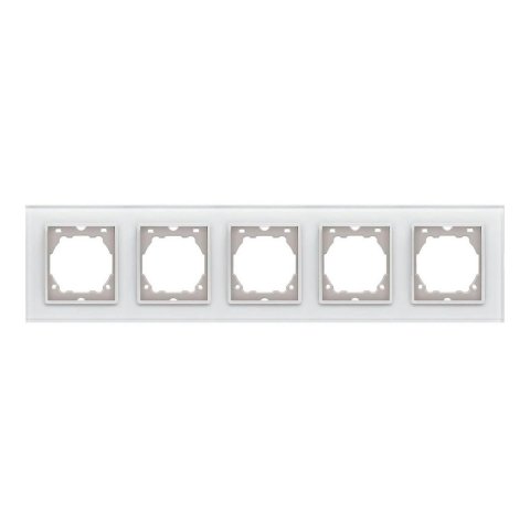 Рамка 5-постовая Vesta-Electric ExclusiveWhite белый FRM050503BEL