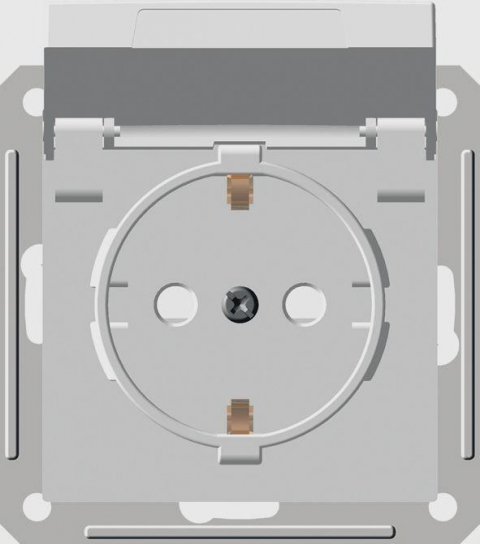 Розетка 2К+З Schneider Electric W59 Aqua 16A 250V с крышкой шторками белая RS16-152B-18