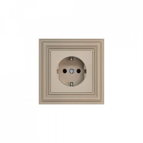 Розетка 2P Liregus Retro со шторками кремовый омбре 29-125
