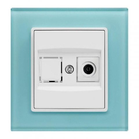 Розетка TV Vesta-Electric Exclusive Blue голубая FRZ00040005SIN
