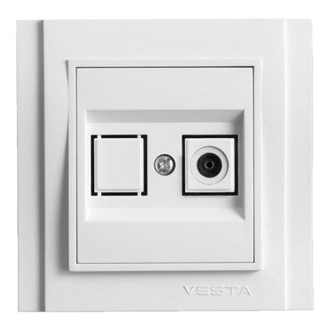 Розетка TV Vesta-Electric Verona белый FRZTV020101BEL