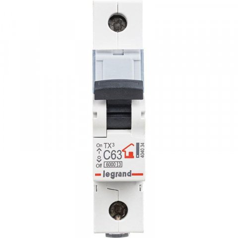 Выключатель автоматический модульный Legrand TX3 6000 1П 63А 6кА AC 404034