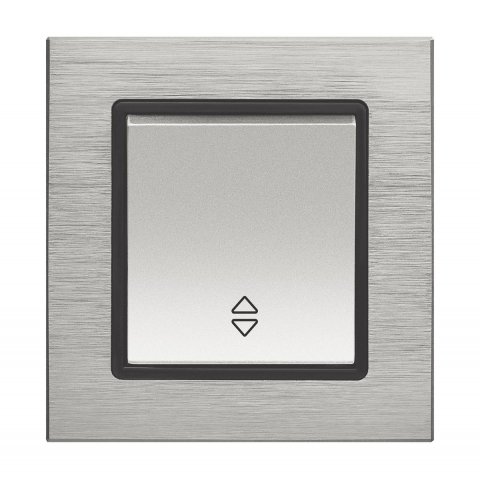 Выключатель одноклавишный проходной промежуточный Vesta-Electric Exclusive Silver Metallic серебро FVK050313SER