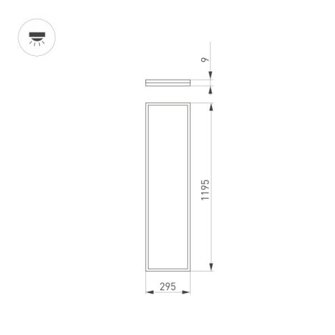 Встраиваемая светодиодная панель Arlight DL-Intenso-S300x1200-40W White6000 036237