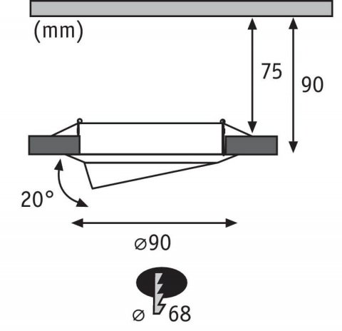 Встраиваемый светильник Paulmann Base Led Eisen 93424