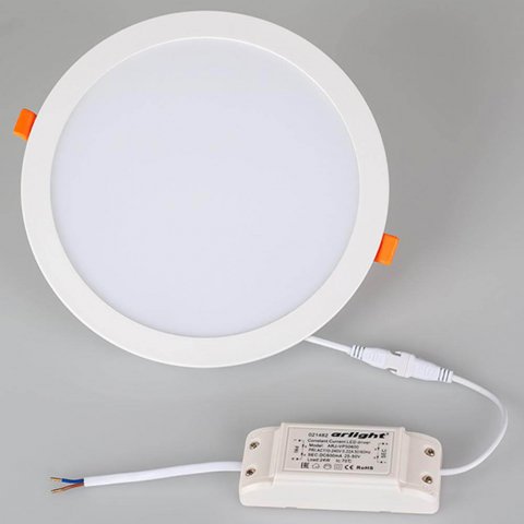 Встраиваемый светодиодный светильник Arlight DL-BL225-24W Warm White 021444