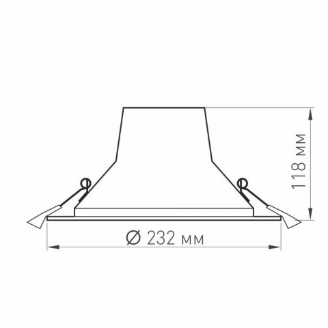 Встраиваемый светодиодный светильник Arlight LTD-Legend-R230-35W Day4000 027319(1)