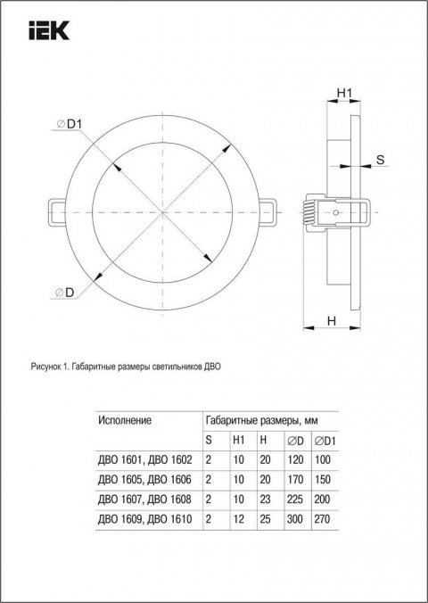 Встраиваемый светодиодный светильник IEK ДВО LDVO0-1606-1-12-6500-K01