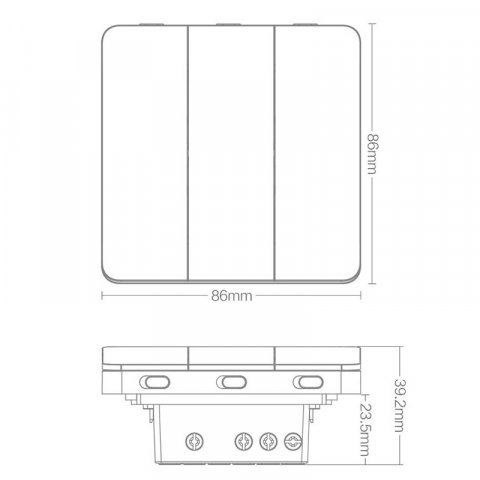 Выключатель трехклавишный Yeelight Flex Switch YLKG14YL